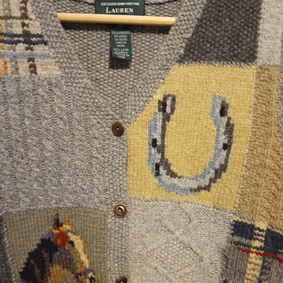 Lauren Ralph Lauren Multicolor Patchwork Knit Vest - Picture 4 of 6